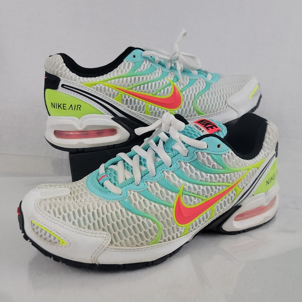 Nike Air Torch 4 Womens Running Shoes White Volt Turquoise CW5607-100 Size 8.5